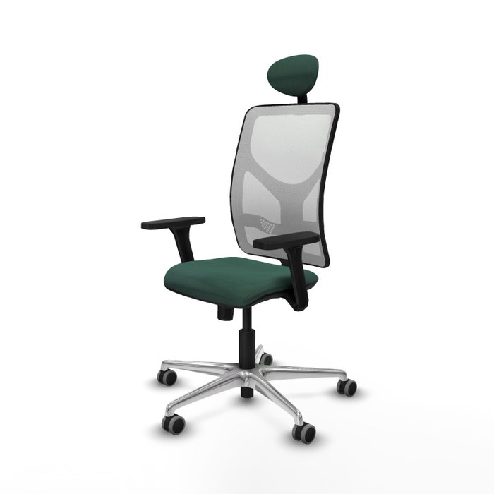 PIQUERAS Y CRESPO Silla de oficina Motilla con Mecanismo Sincro, Verde botella y Blanco PIQUERAS Y CRESPO Silla de oficina Motilla con Mecanismo Sincro, Verde botella y Blanco