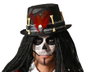 Atosa Sombrero Catrina Negro con Esqueletos y Plumas