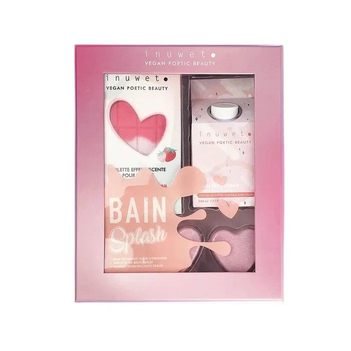 Inuwet Set de Baño: Strawberry Bath Bomb, Fleur D'Oranger Shower Mousse y Donut Bath Bombs Inuwet Set de Baño: Strawberry Bath Bomb, Fleur D'Oranger Shower Mousse y Donut Bath Bombs