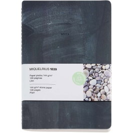 MIQUELRIUS Cuaderno de notas Stone Paper A5 Negro con estampado de piedras