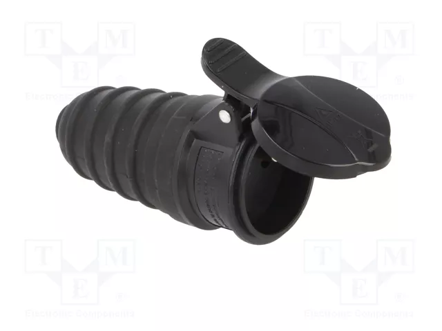 PAWBOL Tomacorriente de alimentación AC Hembra 2P+PE 16A Negro PAWBOL Tomacorriente de alimentación AC Hembra 2P+PE 16A Negro