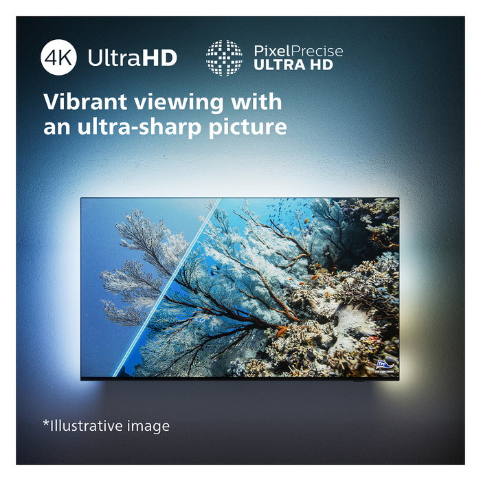 Philips 50PUS8309/12 Smart TV 4K Ultra HD 50" 127 cm LED HDR10+ Ambilight Negro con Titan OS, Wi-Fi y Control por Voz