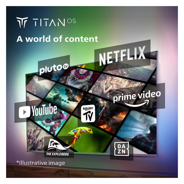 Philips 50PUS8309/12 Smart TV 4K Ultra HD 50" 127 cm LED HDR10+ Ambilight Negro con Titan OS, Wi-Fi y Control por Voz