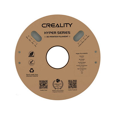 Creality Filamento PLA Blanco Hyper 1 kg - Filamento para Impresora 3D 1.75 mm, Rollo de 1 kg, PLA Blanco Creality