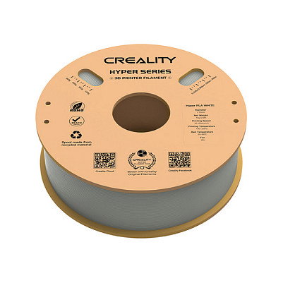 Creality Filamento PLA Blanco Hyper 1 kg - Filamento para Impresora 3D 1.75 mm, Rollo de 1 kg, PLA Blanco Creality