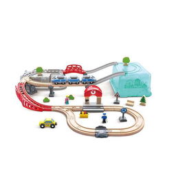 Hape Juego de Bloques de Construcción Tren de Ciudad 84.20x75.60x19.10 cm