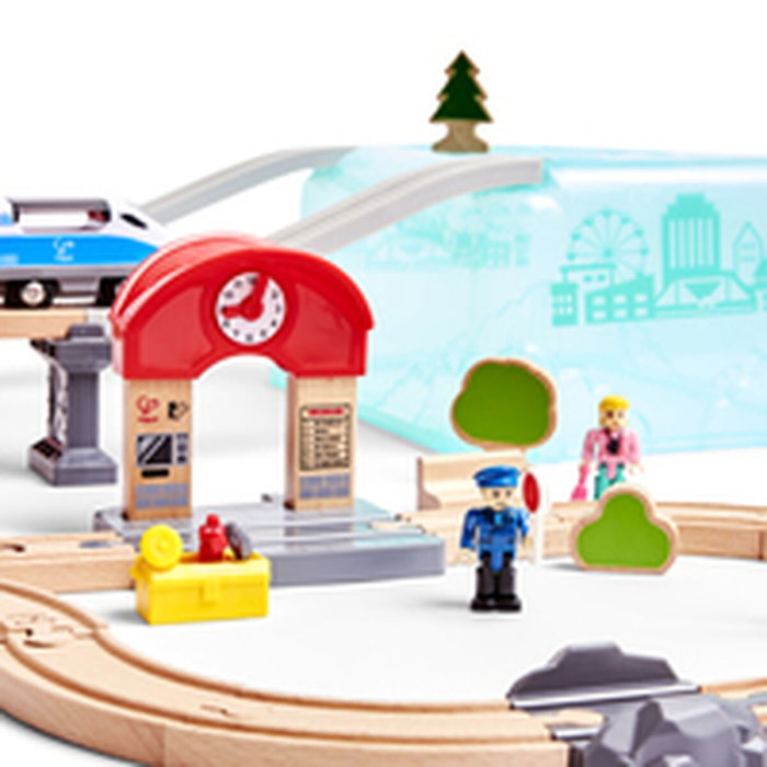 Hape Juego de Bloques de Construcción Tren de Ciudad