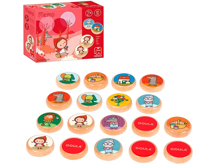Goula Juego Didáctico Memo Caperucita Roja Juego de Memoria con Personajes de Madera Goula Juego Didáctico Memo Caperucita Roja Juego de Memoria con Personajes de Madera