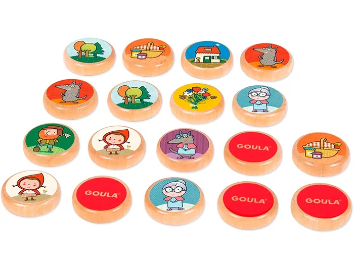 Goula Juego Didáctico Memo Caperucita Roja Juego de Memoria con Personajes de Madera Goula Juego Didáctico Memo Caperucita Roja Juego de Memoria con Personajes de Madera