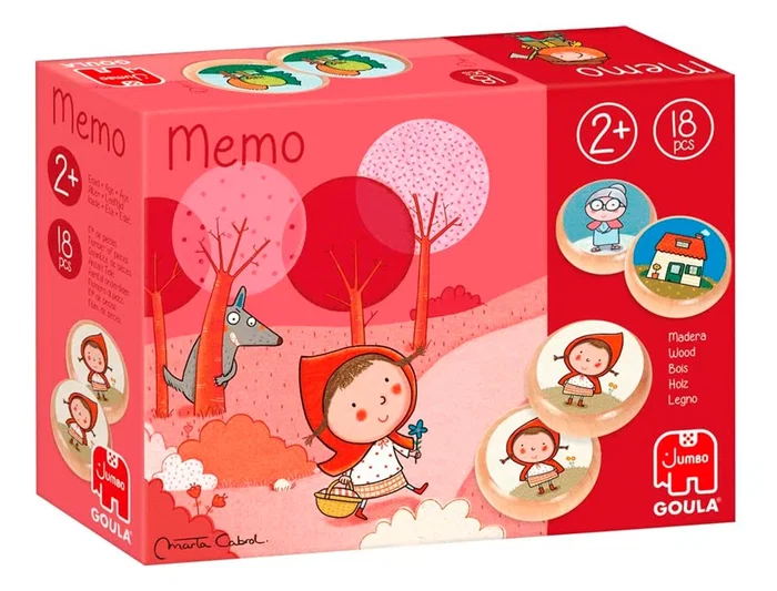 Goula Juego Didáctico Memo Caperucita Roja Juego de Memoria con Personajes de Madera Goula Juego Didáctico Memo Caperucita Roja Juego de Memoria con Personajes de Madera