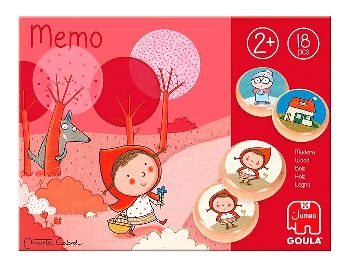 Goula Juego Didáctico Memo Caperucita Roja Juego de Memoria con Personajes de Madera Goula Juego Didáctico Memo Caperucita Roja Juego de Memoria con Personajes de Madera