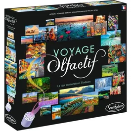 Sentosphere SEN1694470552055 Juego de mesa Viaje Olfativo, Recorre el mundo con 31 aromas, A partir de 8 años