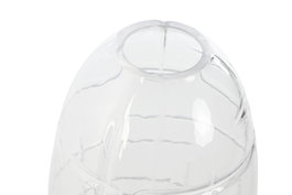 DKD Home Decor Jarrón de Cristal Transparente 11,5x11,5x28 cm