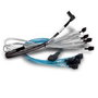 Broadcom Cable SAS Slim SFF-8654 a 2x4 SFF-8643 Mini-SAS HD 1m