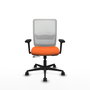 PIQUERAS Y CRESPO Silla de oficina Haches Naranja y Blanco