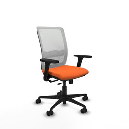 PIQUERAS Y CRESPO Silla de oficina Haches Naranja y Blanco