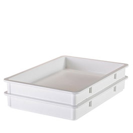 DB MARK Caja para Masas de Pizza, Cubeta Rectangular de Polipropileno, 46x66x7.6 cm