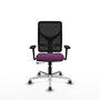 PIQUERAS Y CRESPO Silla de oficina Motilla con mecanismo Sincro/Traslack, Morado y Negro