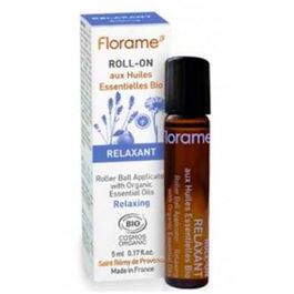 FLORAME Roll-On Relajante 5 Ml Aceites Esenciales Orgánicos para Reducir Estrés, Producto Vegano Certificado Ecocert