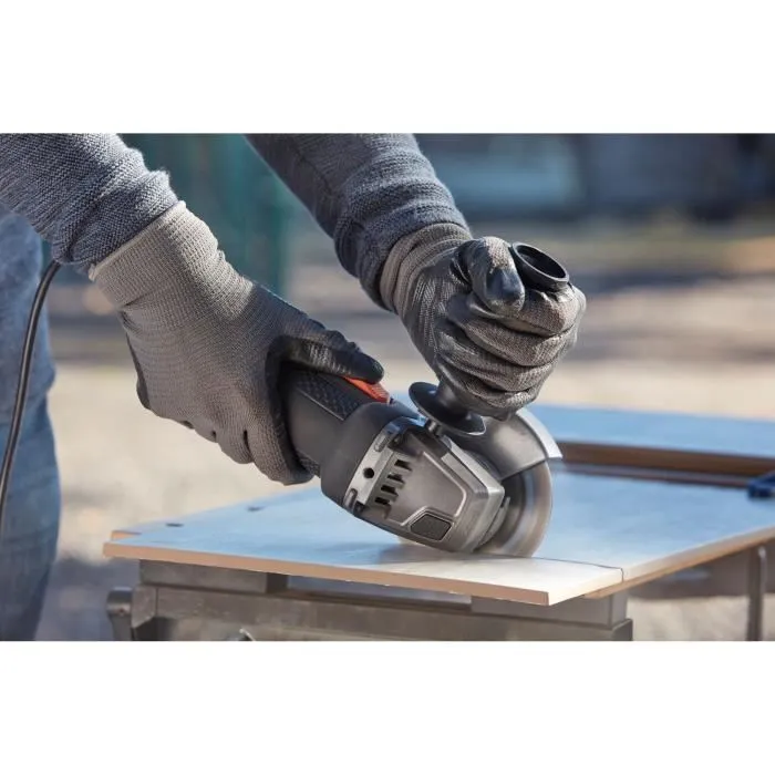 Black + Decker Amoladora BEG220K-QS, 900 W, Disco 125 mm, Velocidad 12.000 rpm, Mango Ajustable