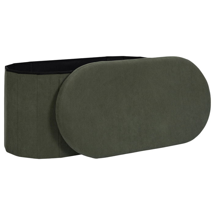 Home Deco Factory Banco-puf Plegable Jules Verde