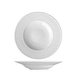 LANGENTHAL EXCELLENCY Plato Hondo de Porcelana Blanca para Eventos y Banquetes, Diámetro 22 cm, No Apto Lavavajillas ni Microondas (Set de 6)