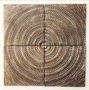 DKD Home Decor Set de 4 Decoraciones de Pared Circulares Doradas