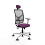 PIQUERAS Y CRESPO Silla de oficina Motilla con mecanismo Sincro, Morado y Gris