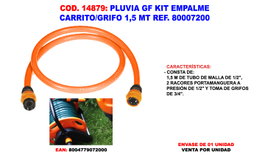 PLUVIA Kit de empalme Finstock GF carrito/grifo 1.5 m