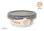 Masterchef Fiambrera Hermética Redonda 1300 ml, 20,5 x 20,5 x 8 cm (6 Unidades)
