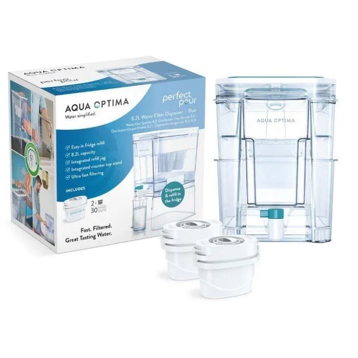 Aqua Optima Dispensador de Agua Filtrada Perfect Pour WD1000 8.2L, incluye 2 Filtros, Capacidad 8.2 Litros