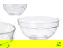 Vivalto Bol Apilable Transparente de Vidrio 20 cm, Capacidad 1.5 L (Set de 12)
