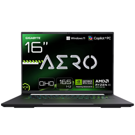 Gigabyte Portátil AERO X16 1WH93ESC64AH AMD Ryzen AI 7 350, 16" WQXGA, 32 GB DDR5, 1 TB SSD, NVIDIA GeForce RTX 3070, Windows 11 Home Gris