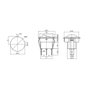 Edm Interruptor redondo empotrado 6,5A negro