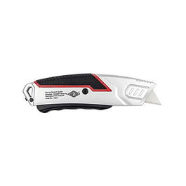 WEDO 78 837 Cutter de Seguridad, Cuerpo de Metal, Aleación de Zinc, Negro/Rojo/Plata, 16.6 cm