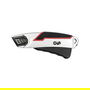 WEDO 78 837 Cutter de Seguridad, Cuerpo de Metal, Aleación de Zinc, Negro/Rojo/Plata, 16.6 cm