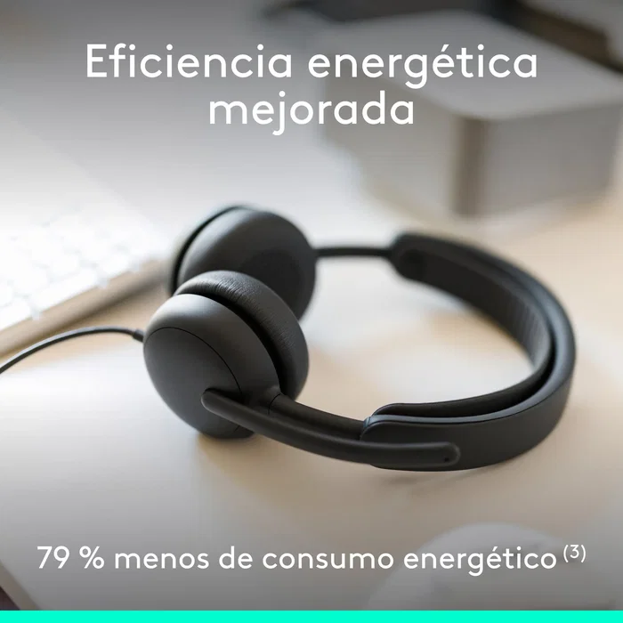 Logitech Zone Wired 2 Auriculares con Cable Diadema USB-C/USB-A para Llamadas y Música con Cancelación Activa de Ruido (ANC)