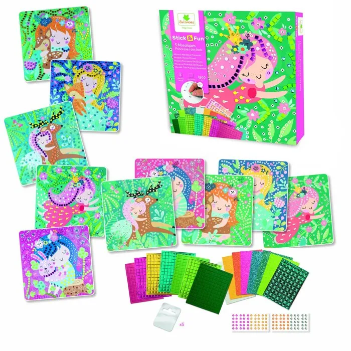 Sycomore Mosaicos Stick'N Fun Princesas del Bosque Edades 5+ AAAPN64922
