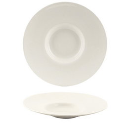 Summa Plato Hondo Valet Gourmet, Vitro Porcelana, 30 cm, Color Marfil, Degustación (Set de 6)