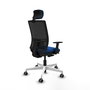 PIQUERAS Y CRESPO Silla de oficina Yunquera Azul/Negro con mecanismo Sincro/Traslack