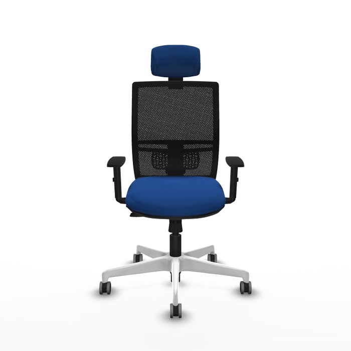 PIQUERAS Y CRESPO Silla de oficina Yunquera Azul/Negro con mecanismo Sincro/Traslack
