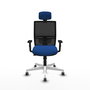 PIQUERAS Y CRESPO Silla de oficina Yunquera Azul/Negro con mecanismo Sincro/Traslack
