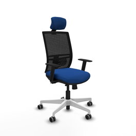 PIQUERAS Y CRESPO Silla de oficina Yunquera Azul/Negro con mecanismo Sincro/Traslack
