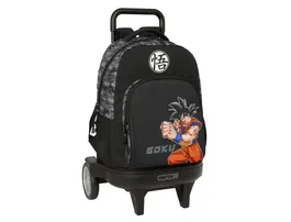 Safta Mochila Grande con Ruedas Compact Evolution para Colegial, Serie Dragon Ball, Dimensiones 450x330x220 mm