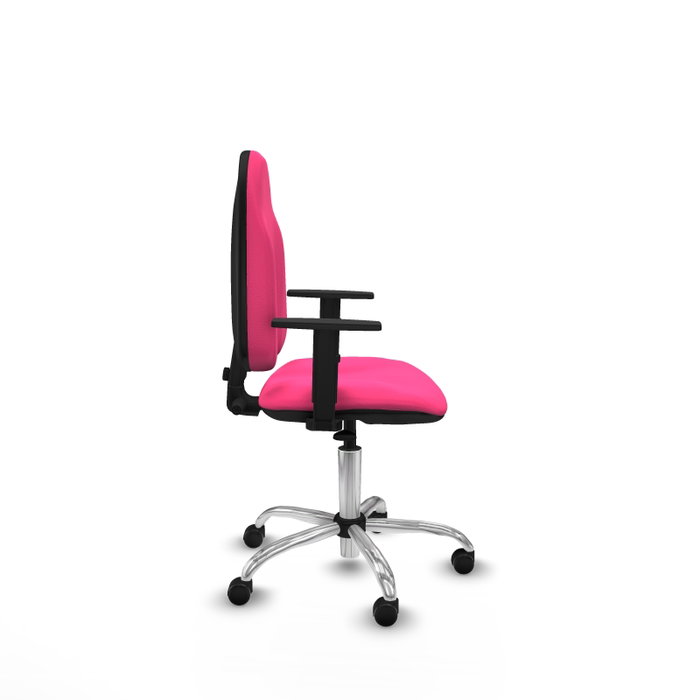 PIQUERAS Y CRESPO Silla de oficina Algarra Rosa con Base Cromada