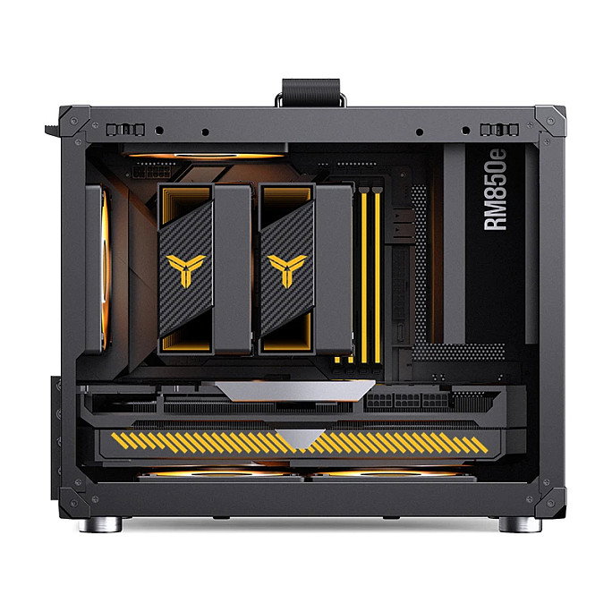 Jonsbo C6 MAX Caja de PC Mini Micro-ATX con Vidrio Templado, Negro