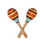 atosa Pack de Maracas Mexicanas Multicolor de 20 cm