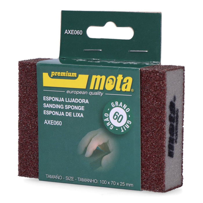 Mota Herramientas Esponja Lijadora de Aluminio Grano 60 para Pared, Metalurgia y Madera 170x70x25mm