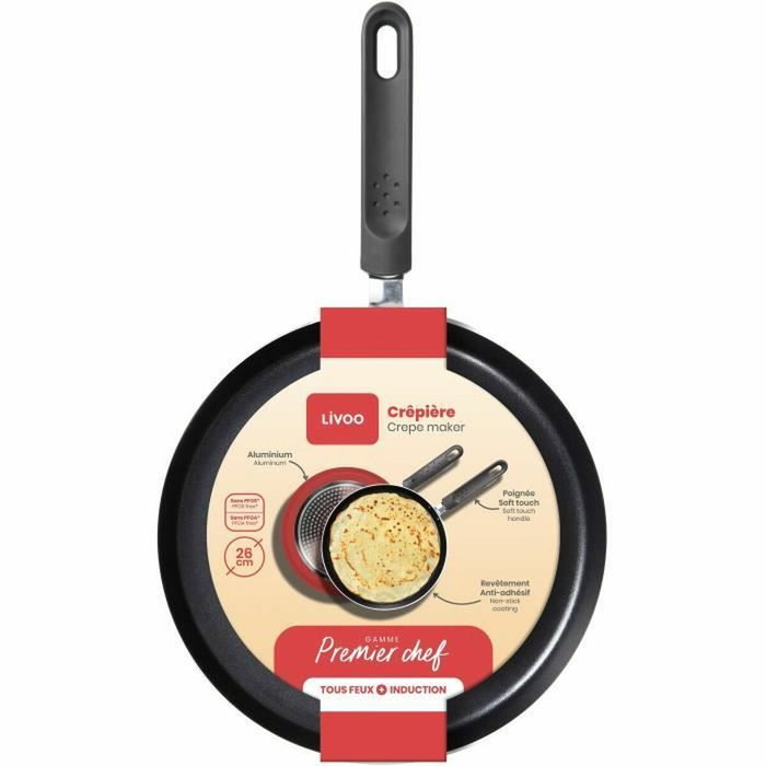 Livoo Premier Chef Crepera 26 cm Antiadherente