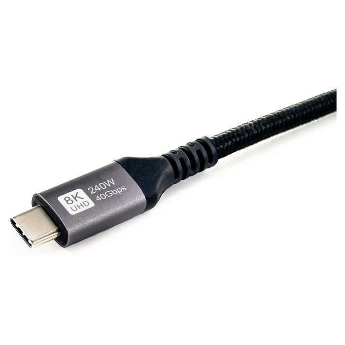 EQUIP 128380 Cable USB-C a USB-C 40 Gbps, USB4 Gen 3x2, PD 240W, 0.5m, Negro, para Carga Rápida y Transferencia de Datos 4K/8K HDR EQUIP 128380 Cable USB-C a USB-C 40 Gbps, USB4 Gen 3x2, PD 240W, 0.5m, Negro, para Carga Rápida y Transferencia de Datos 4K/8K HDR